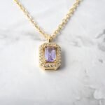 925 Silver Gemstone Baguette Necklaces