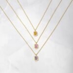 925 Silver Gemstone Baguette Necklaces - Image 11