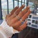 925 Silver Diamond Bold Mixed Initials Ring - Image 5